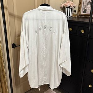 Victoria's Secret White “Angel” Bedazzled Kimono Robe